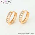 95930 Fashion lady simple designs jewelry 18k gold zircon style hoop earrings